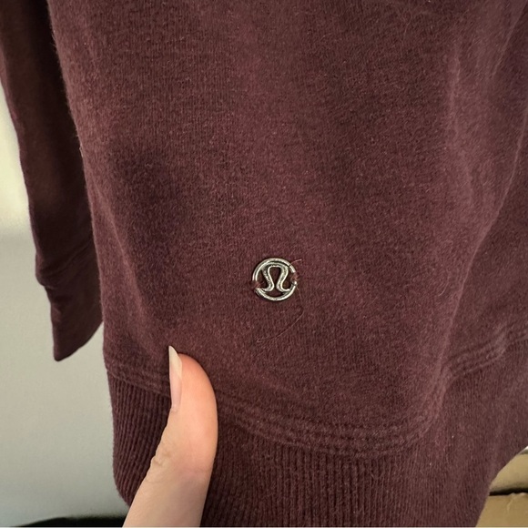 Lululemon stress less hoodie In Heathered Bordeaux burgundy - Picture 9 of 12